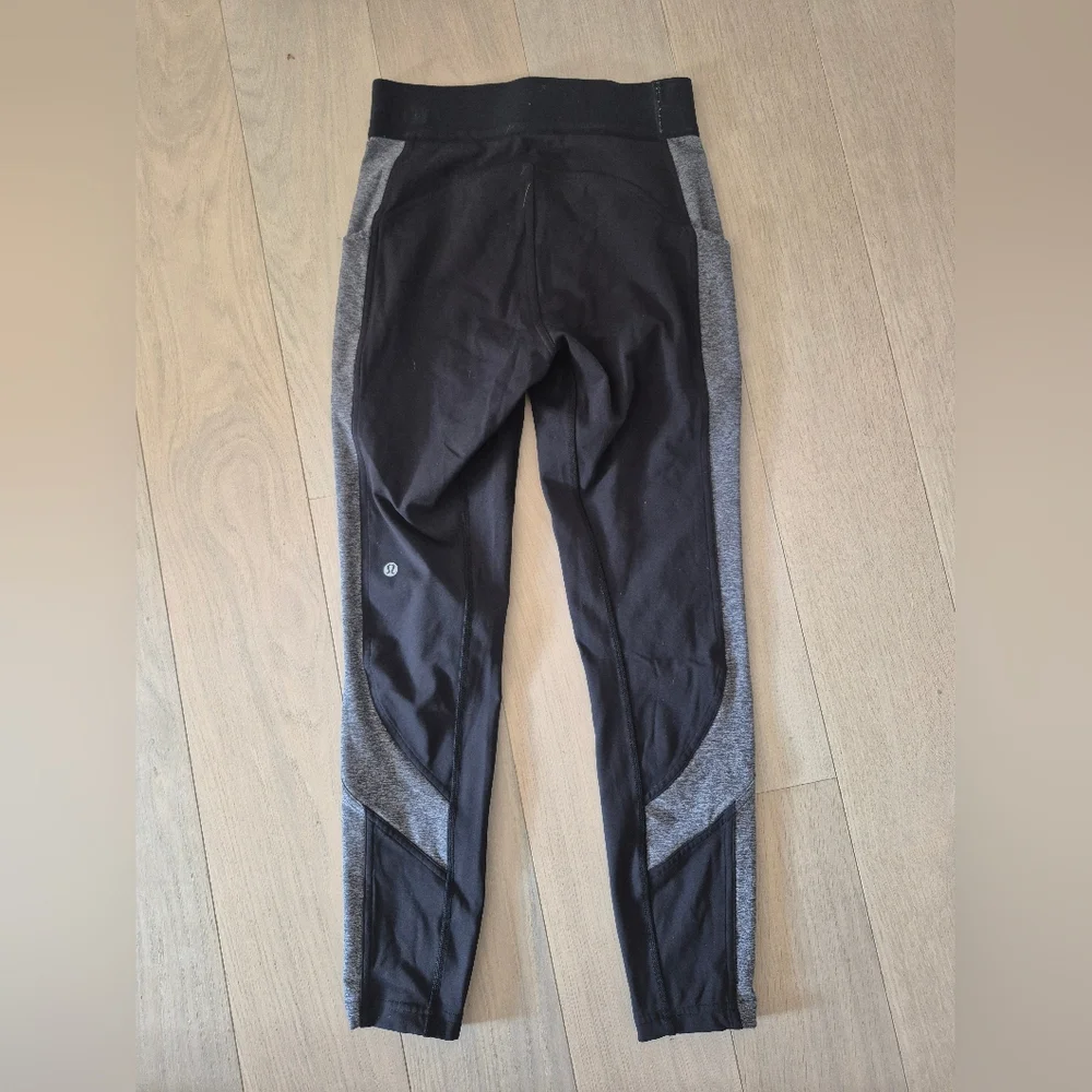 Women's Black and Gray Lulu pants size 6 - Picture 2 of 4